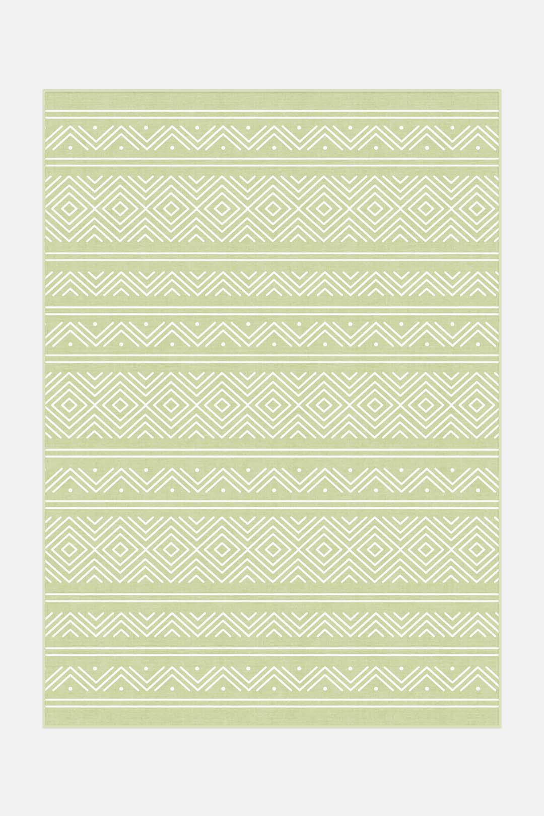 teppana-outdoor-aztek-gr-n-teppich-waschbar-inkl-rutschfester-matte image 1