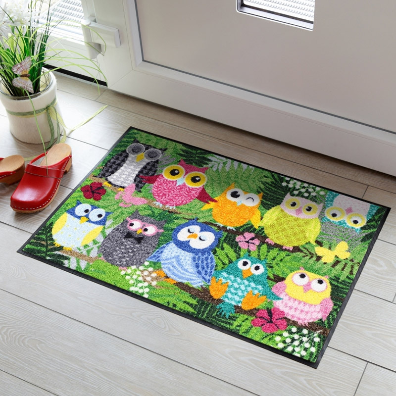 salonloewe-dschungeleulen-eingangsmatte-50-x-75-cm-waschbare-fu-matte-mit-eulenm image 2