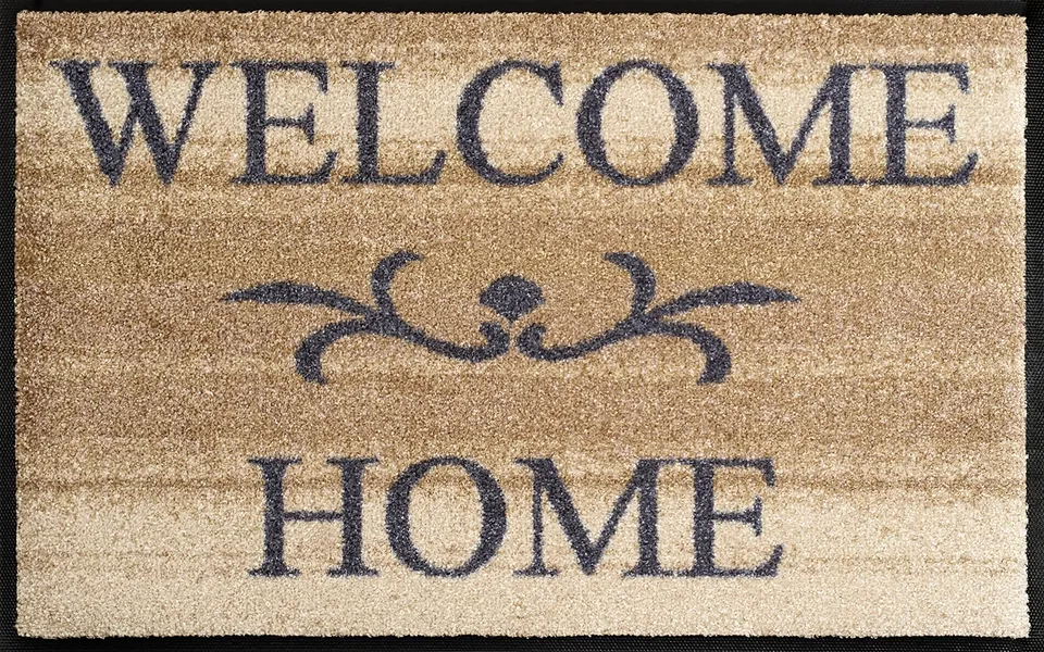 wash-dry-fu-matte-welcome-home-beige-50x75-cm-waschbar-innen-au-en-nitrilgummi-r image 1