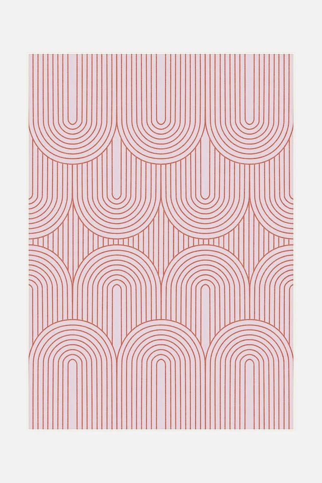 teppana-woge-rosa-teppich-moderner-waschbarer-teppich-mit-geometrischem-muster-5 image 1
