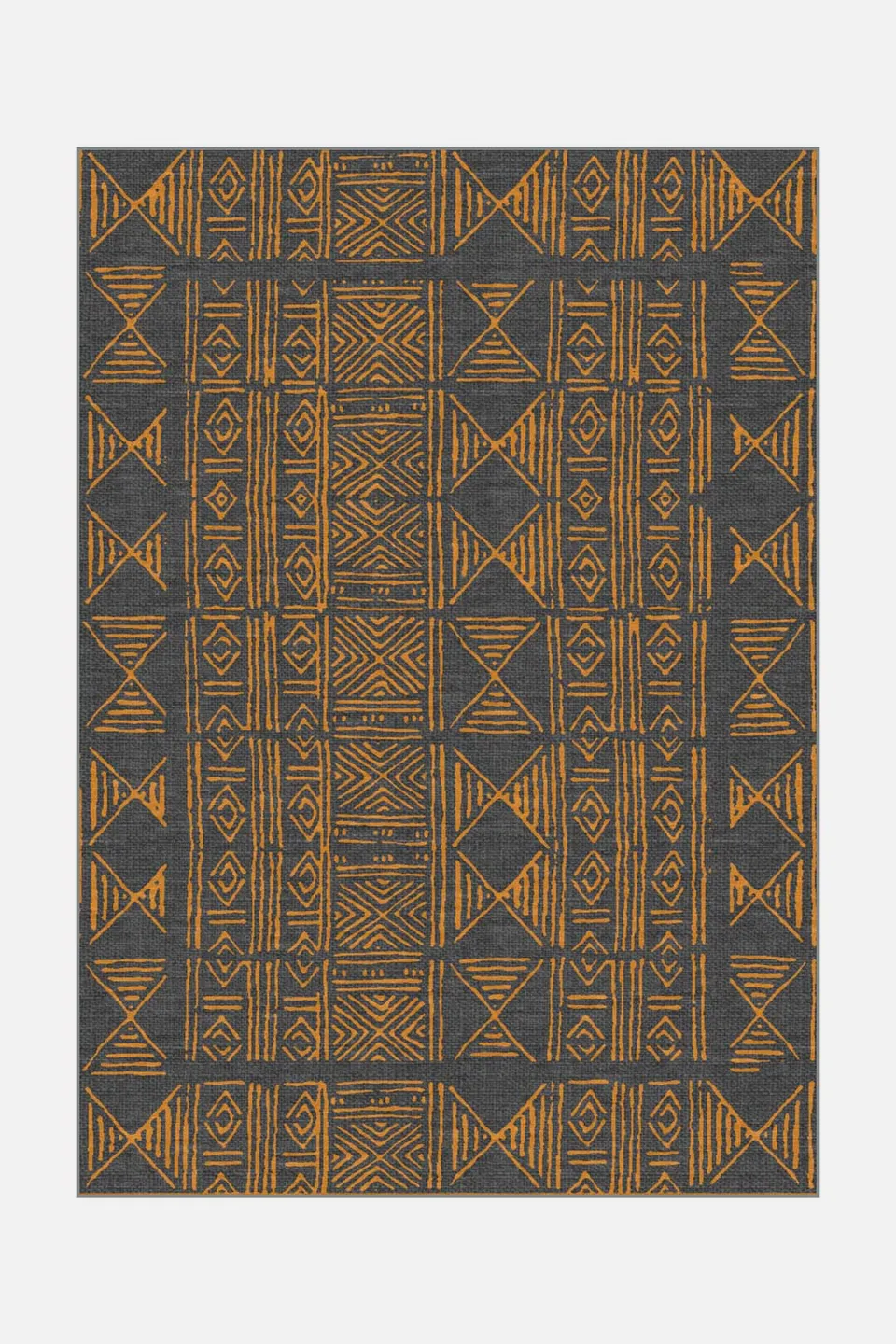 teppana-antik-gold-teppich-waschbarer-designer-teppich-gelb-orange-grau-silber-g image 1