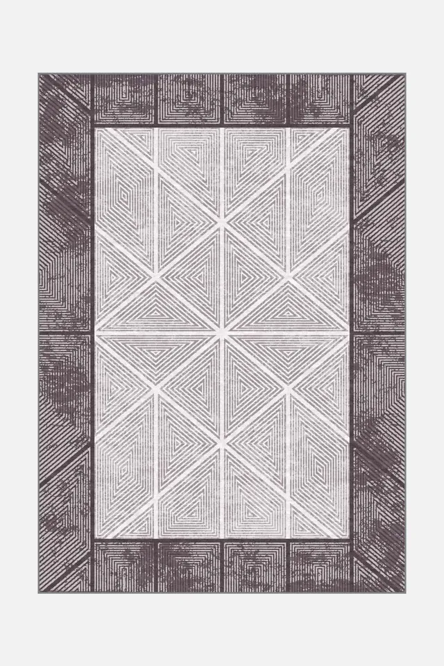 teppana-tahlin-labyrinth-teppich-waschbarer-designer-teppich-in-grau-silber-mit- image 1
